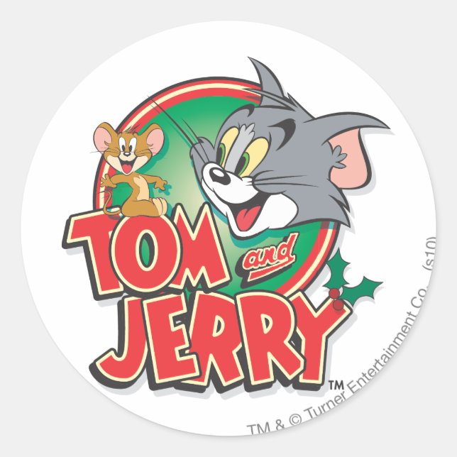 Tom and Jerry Classic Logo Classic Round Sticker (Front)