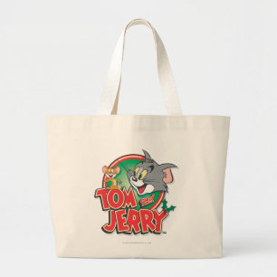 Tom and Jerry Classic Logo Large Tote Bag