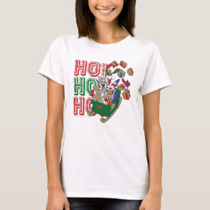 Tom and Jerry Delivering Gifts In A Sleigh T-Shirt