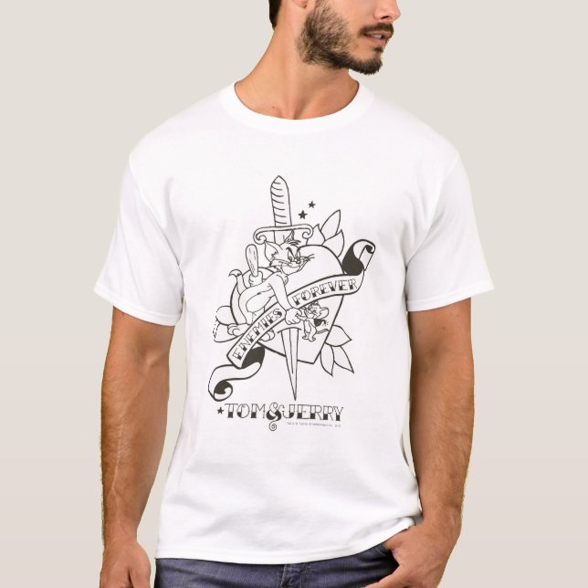 Tom and Jerry Enemies Forever 1 T-Shirt (Front)