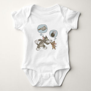 Tom and Jerry Evil Thoughts Baby Bodysuit