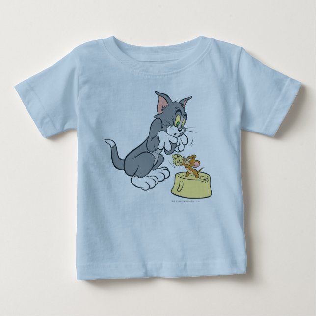 Tom and Jerry Feed The Cat Baby T-Shirt (Front)