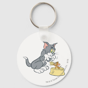 Tom and Jerry Feed The Cat Key Ring