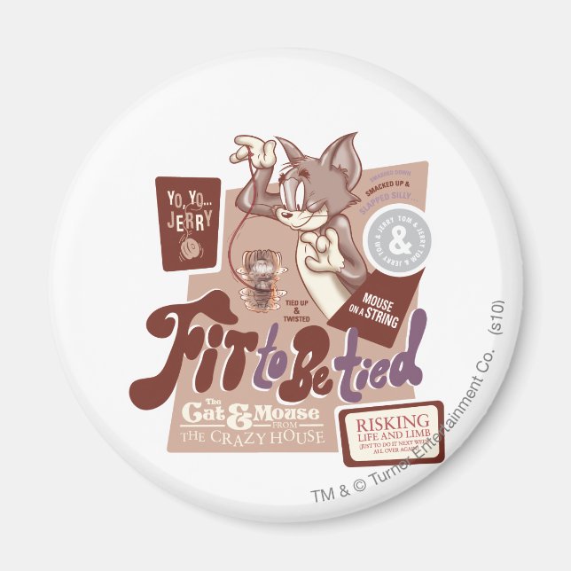 Tom and Jerry Fit To Be Tied Magnet (Front)