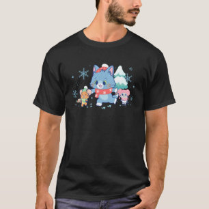 Tom and Jerry Gokko Christmas Winter Fun Group Sho T-Shirt