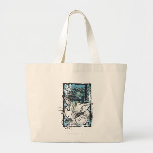 Tom and Jerry Grimey Large Tote Bag