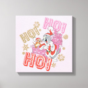 Tom and Jerry "Ho! Ho! Ho!" Santa Gift Delivery Canvas Print