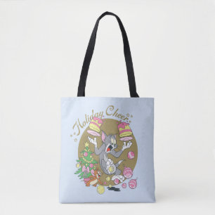 Tom and Jerry Holiday Cheer Tote Bag