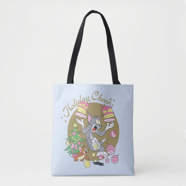 Tom and Jerry Holiday Cheer Tote Bag (Front)