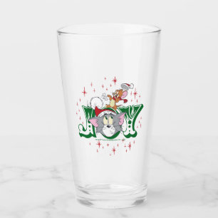 Tom and Jerry Holiday Joy Glass