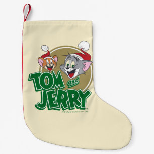 Tom and Jerry Holiday Logo Small Christmas Stocking