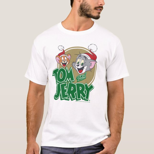 Tom and Jerry Holiday Logo T-Shirt (Front)
