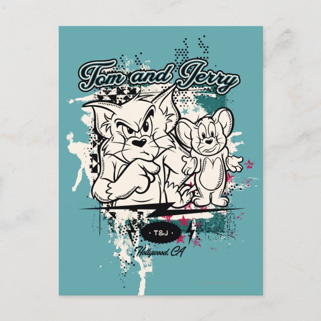 Tom and Jerry Hollywood CA Postcard (Front)