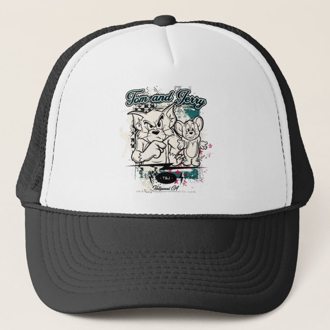 Tom and Jerry Hollywood CA Trucker Hat (Front)
