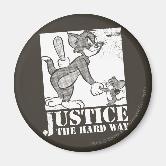 Tom And Jerry Justice the Hard Way Magnet (Front)