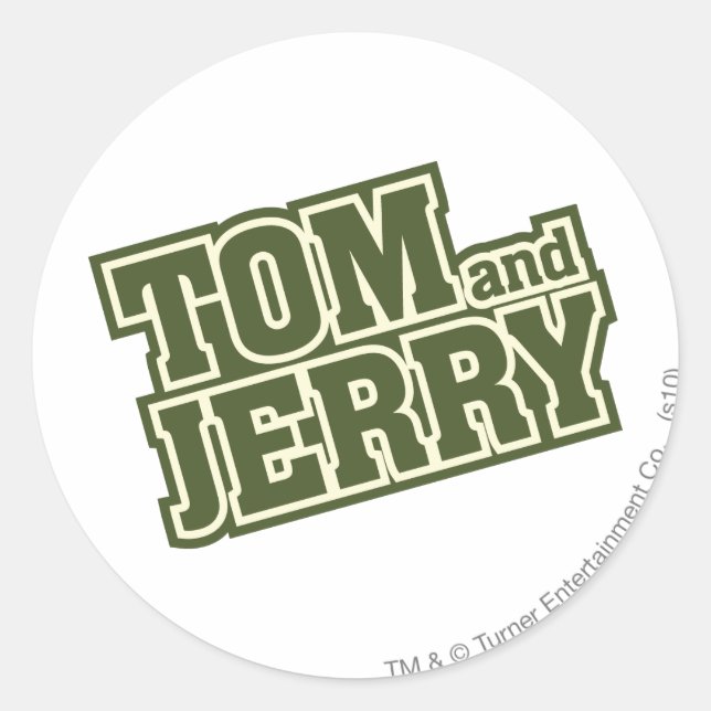 Tom and Jerry Logo 3 Classic Round Sticker (Front)