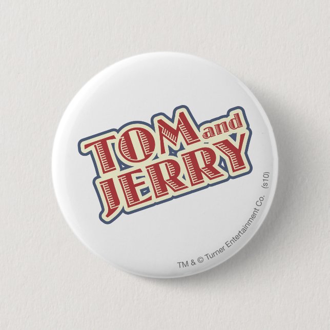 Tom and Jerry Logo 6 Cm Round Badge (Front)