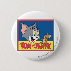 Tom And Jerry Logo Flat 6 Cm Round Badge