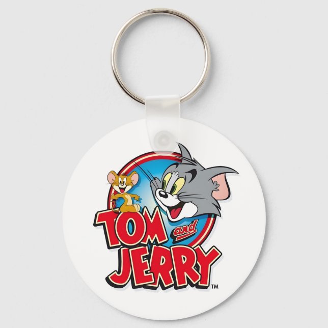 Tom and Jerry Logo Key Ring (Front)