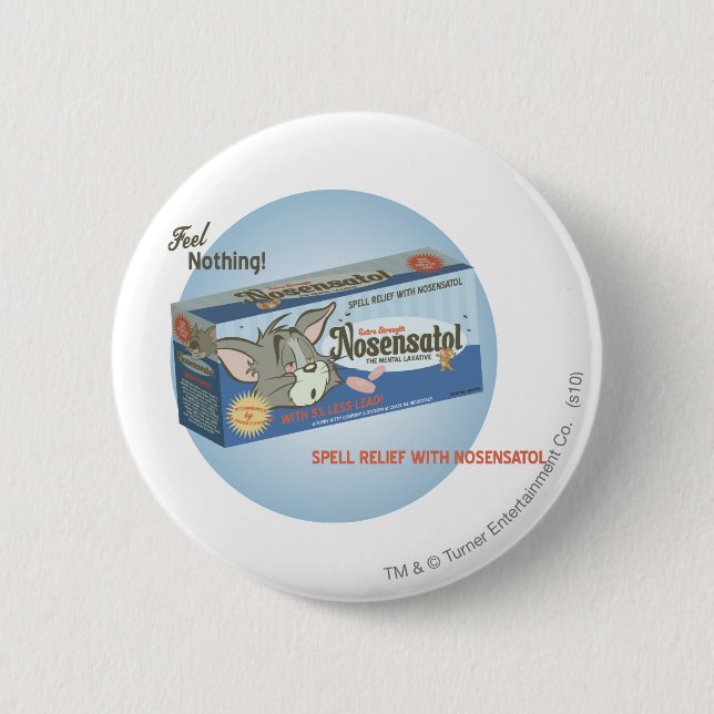 Tom and Jerry Nosensatol 2 6 Cm Round Badge (Front)