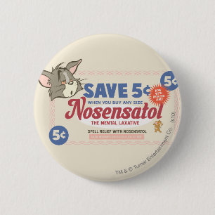Tom And Jerry Nosensatol Coupon 6 Cm Round Badge