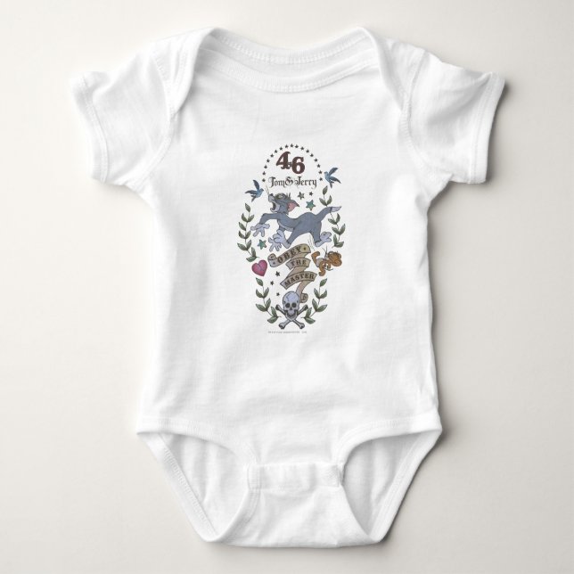 Tom and Jerry Obey The Master 2 Baby Bodysuit (Front)