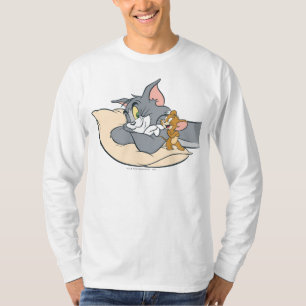 Tom and Jerry On Pillow T-Shirt