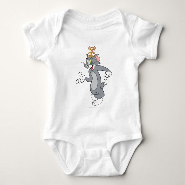 Tom and Jerry Pair Baby Bodysuit (Front)