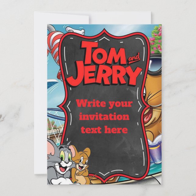 Tom and Jerry Party Invitation Template (Front)