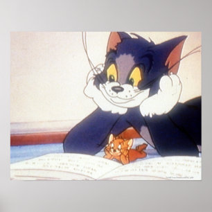 Tom And Jerry Read a Book Poster