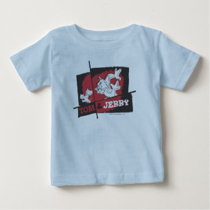 Tom and Jerry Red and Black Baby T-Shirt