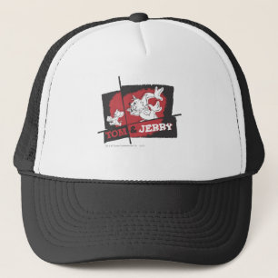 Tom and Jerry Red and Black Trucker Hat