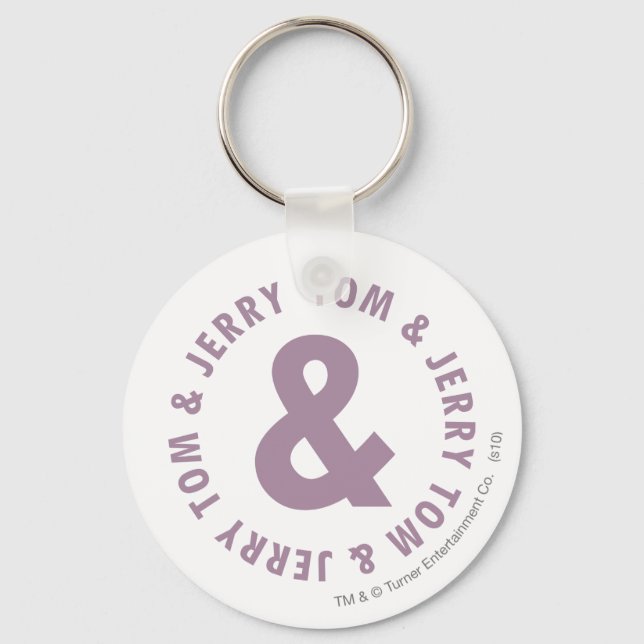 Tom and Jerry Round Logo 10 Key Ring (Front)