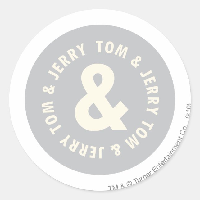 Tom and Jerry Round Logo 1 Classic Round Sticker (Front)