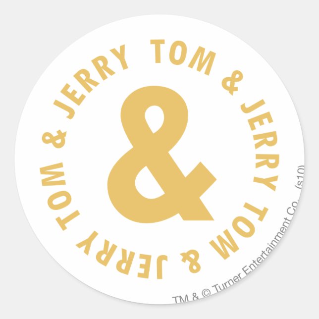 Tom and Jerry Round Logo 4 Classic Round Sticker (Front)