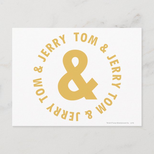 Tom and Jerry Round Logo 4 Postcard (Front)