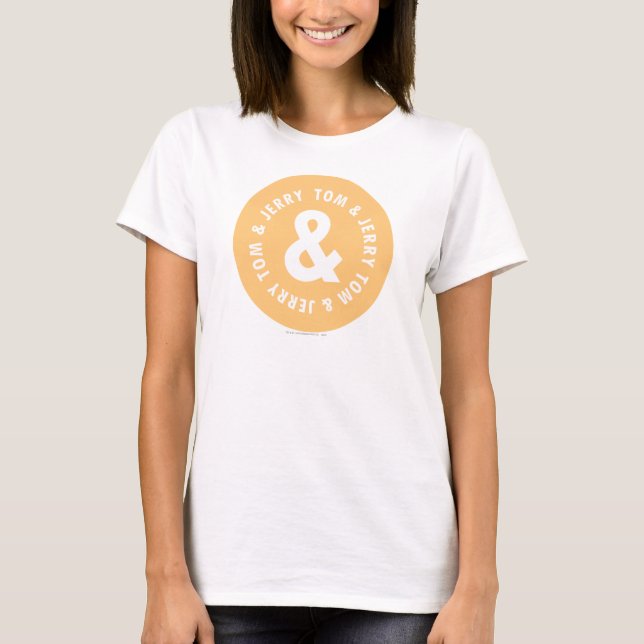 Tom and Jerry Round Logo 5 T-Shirt (Front)
