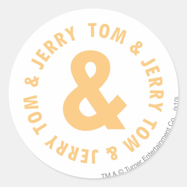 Tom and Jerry Round Logo 6 Classic Round Sticker (Front)