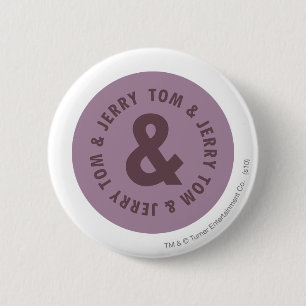 Tom and Jerry Round Logo 7 6 Cm Round Badge
