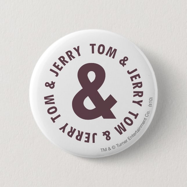 Tom and Jerry Round Logo 8 6 Cm Round Badge (Front)