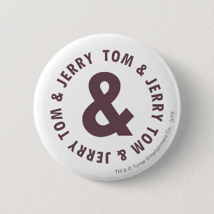 Tom and Jerry Round Logo 8 6 Cm Round Badge