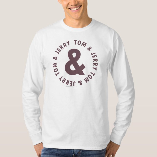 Tom and Jerry Round Logo 8 T-Shirt (Front)