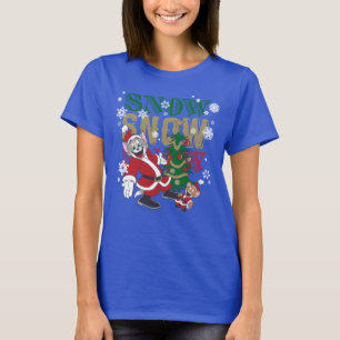 Tom and Jerry Santas By The Tree T-Shirt