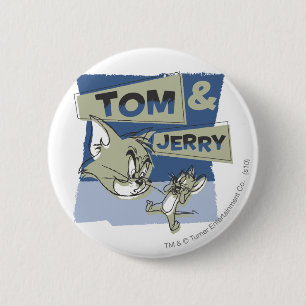 Tom and Jerry Scaredey Mouse 6 Cm Round Badge