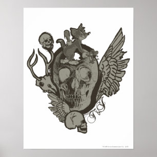 Tom and Jerry Skull Poster