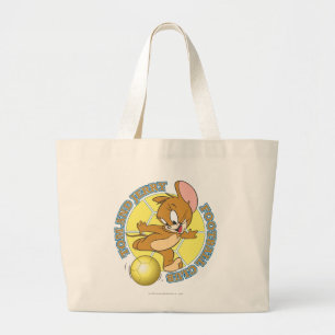 Tom and Jerry Soccer (Football) 4 Large Tote Bag
