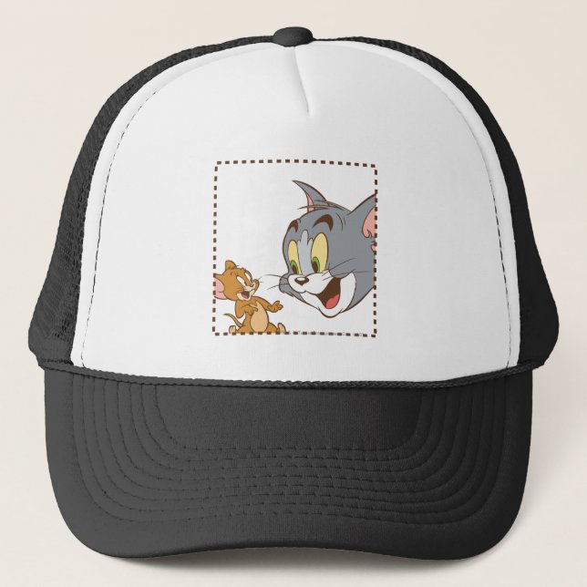 Tom and Jerry Stamp Trucker Hat (Front)