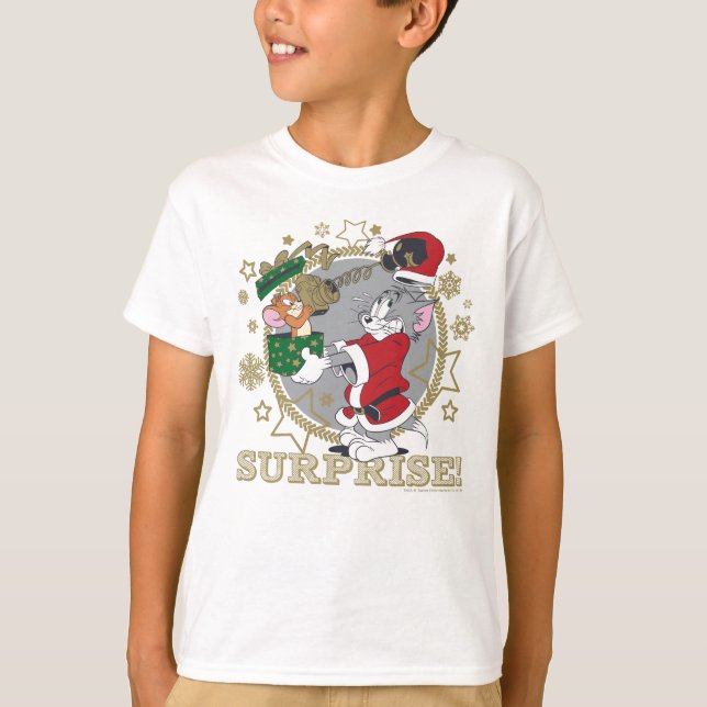 Tom and Jerry Surprise Gift T-Shirt (Front)