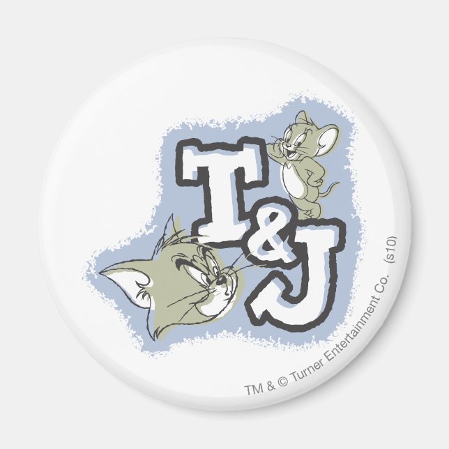 Tom and Jerry T&J Logo Magnet (Front)