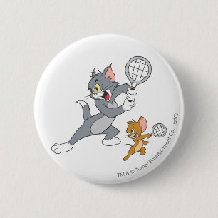 Tom and Jerry Tennis Stars 1 6 Cm Round Badge